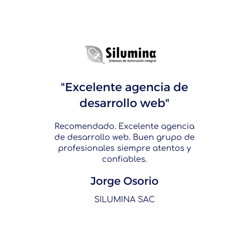 testimonio silumina - Diseño de páginas web en Lima - Perú