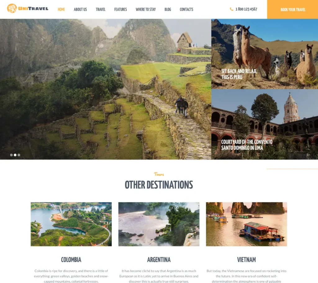 Diseno de Paginas Web para Agencias de Turismo - Diseño de páginas web en Lima - Perú