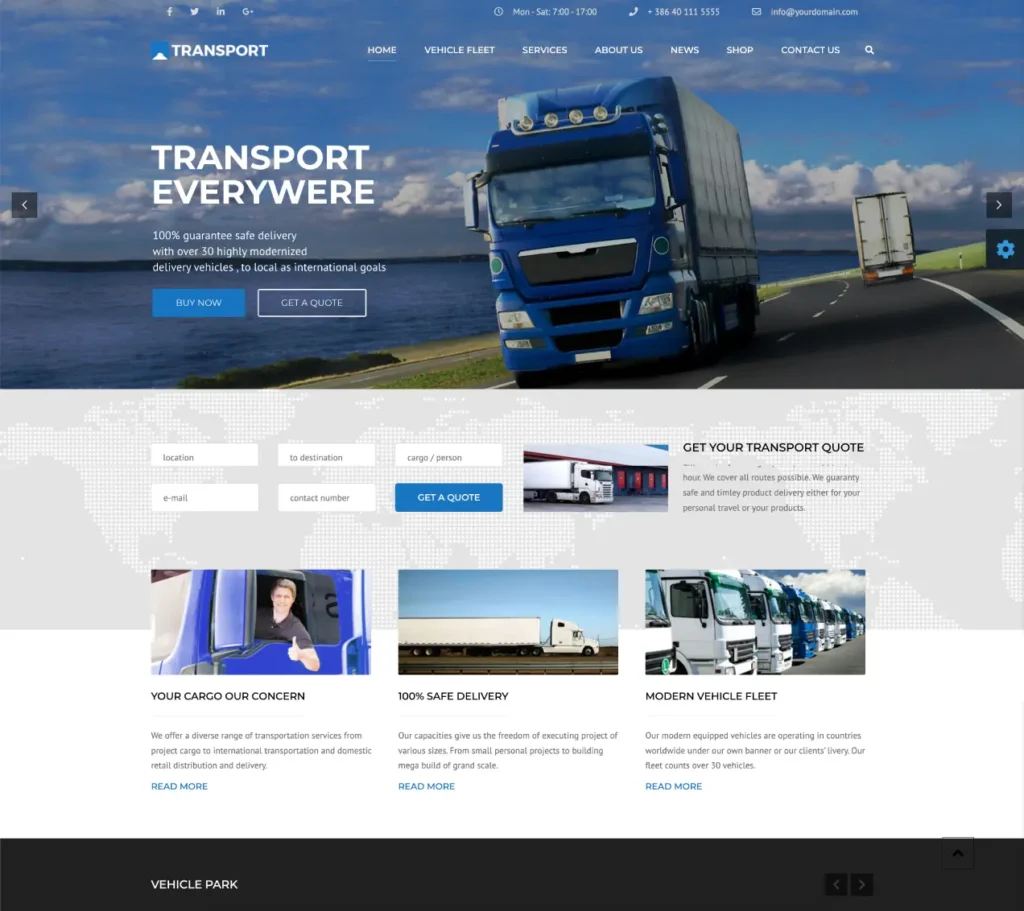 Diseno de Paginas Web para Empresas de Transporte 4 - Diseño de páginas web en Lima - Perú